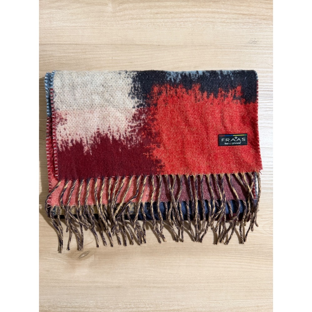 FRAAS Cashmink Scarf Unisex OS Multicolor Abstract Fringe Winter Neckwear